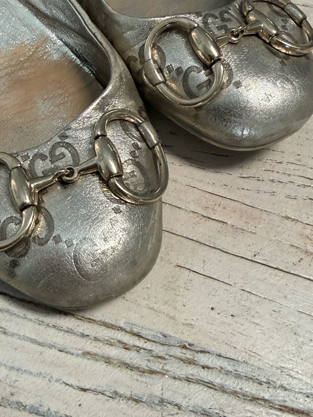 Gucci Metallic Gold Ballerina Shoes womens Size 35.5 - Picture 8 of 16